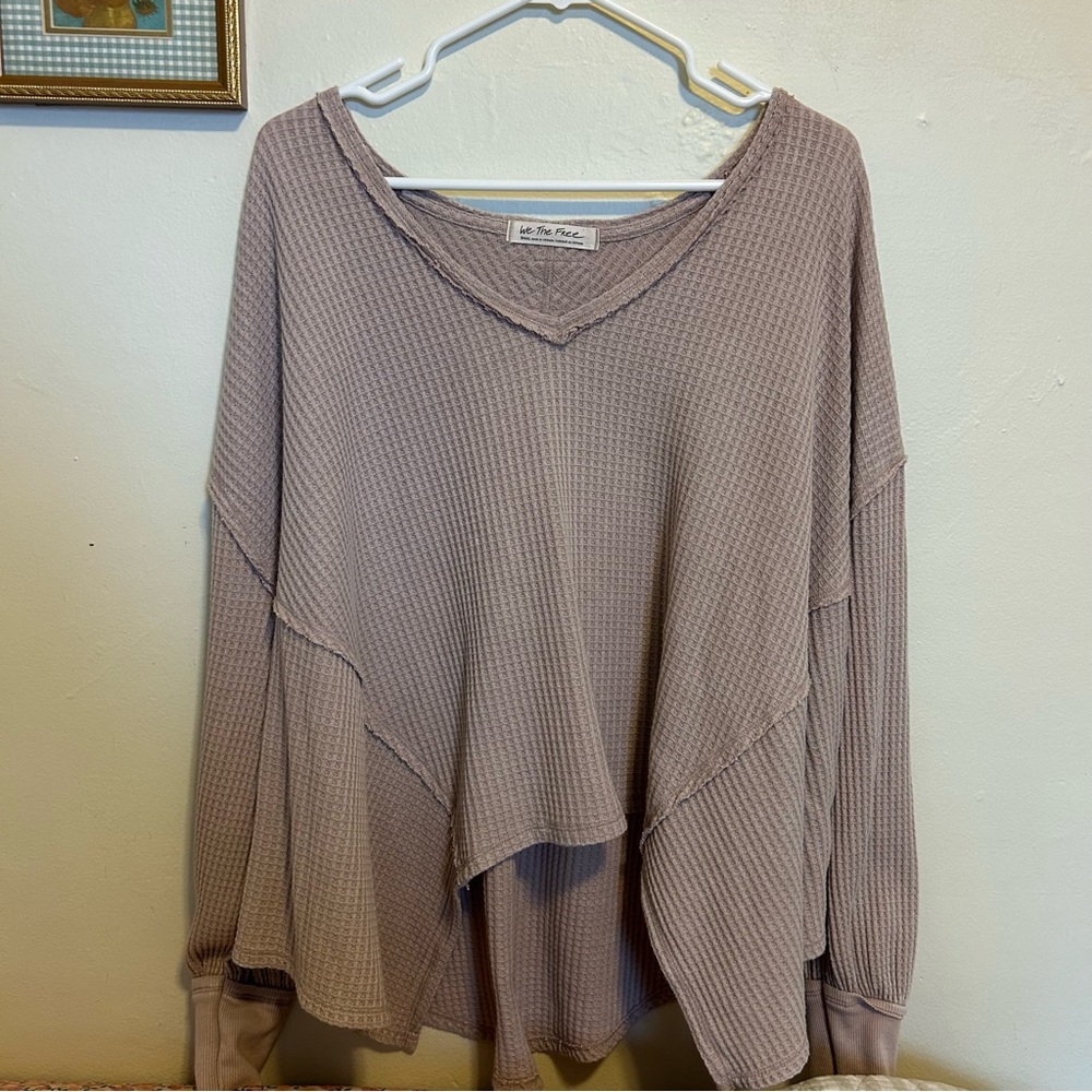 Free People We The Free Coraline Thermal Top - Pale Pink